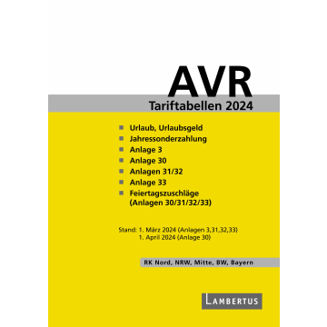 AVR-Tariftabellen 2024 West (5er-Pack)